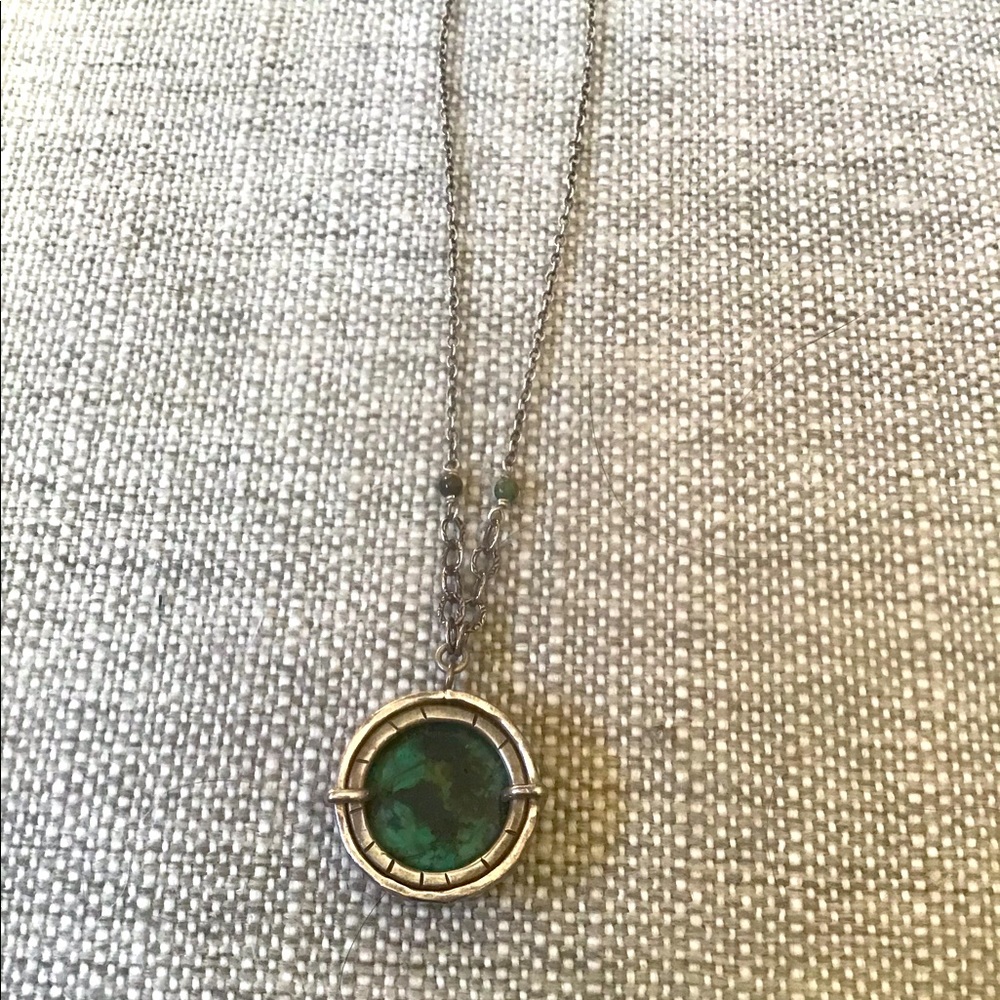 Handcrafted sterling and turquoise necklace